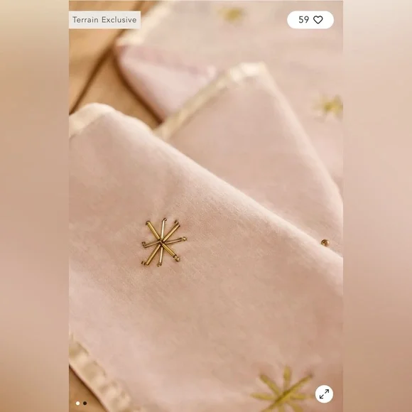 Terrain Celestial Embroidery Velvet Runner - Picture 2 of 12